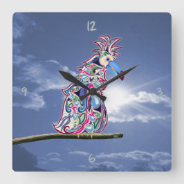 Relógio de Parede Perchido Quadrado