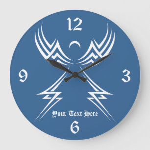 Relógio de parede personalizada do Anjo Tribal
