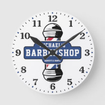 Relógio de Parede Personalizado da Barbershop