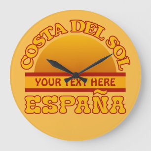 Relógio de parede personalizado da Costa del Sol