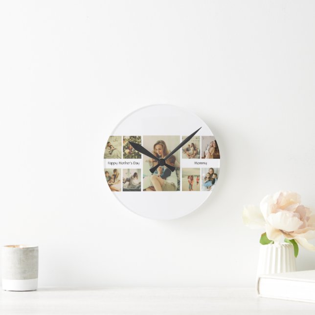 Relógio de Parede Personalizado do Dia de as mães (Lar)