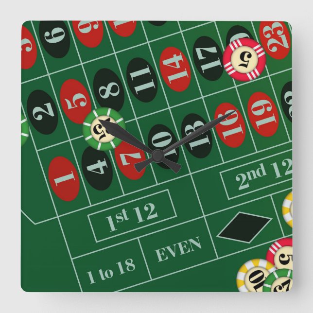 Relógio de Parede Personalizado do Roulette (Frente)