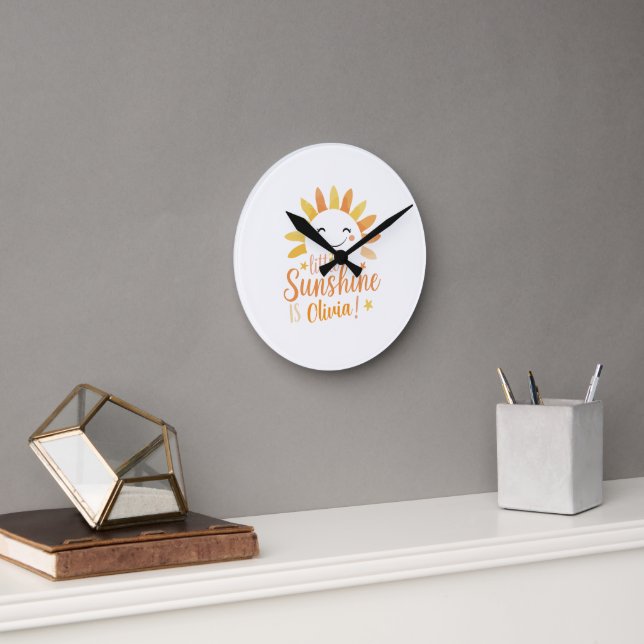 Relógio de Parede Personalizado "Little Sunshine" (Escritório)