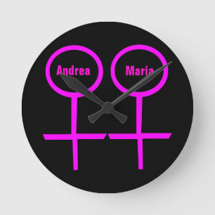 Relógio de Parede Personalizável de Amantes de L