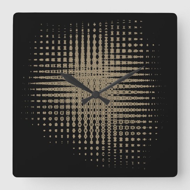 Relógio de Parede Preto Abstrato – Design Artístic (Frente)