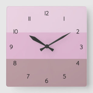 Relógio de Parede Quadrada com Mão Rosa