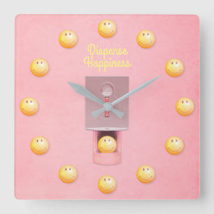 Relógio de Parede Quadrada do Dispenser Gumball A