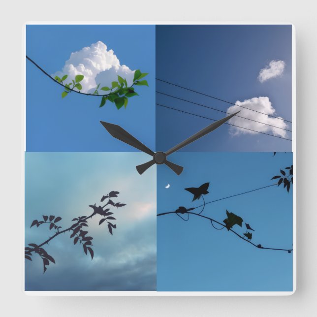 Relógio de parede quadrada mínimo (Frente)