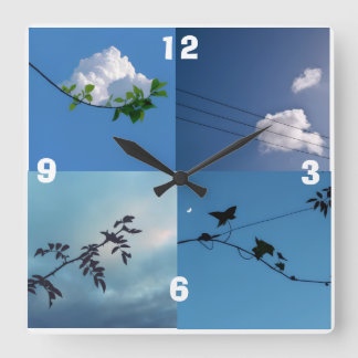 Relógio de parede quadrada mínimo