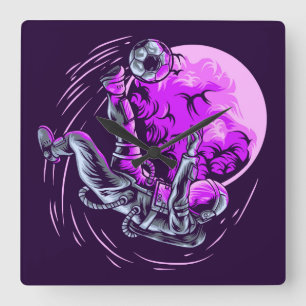 Relógio de Parede Quadrado Astronauta