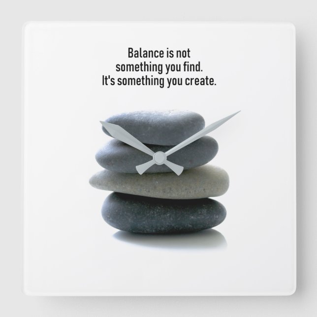 Relógio de Parede Quadrado Balance (Frente)
