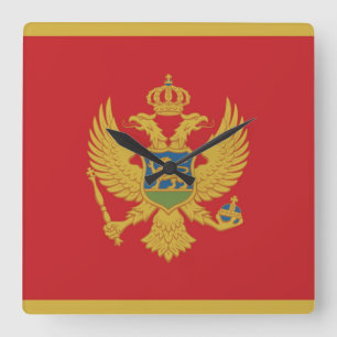 Relógio de Parede Quadrado Bandeira de Chipre