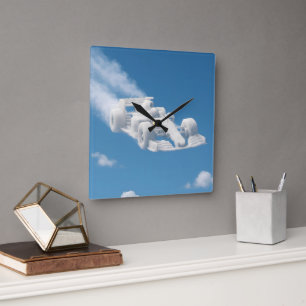 Relógio de parede quadrado com arte do céu da F1 r