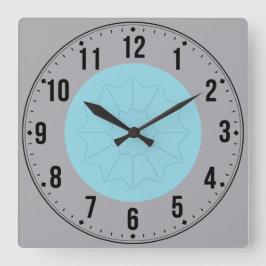 Relógio de Parede Quadrado de Cores de Prata sofis