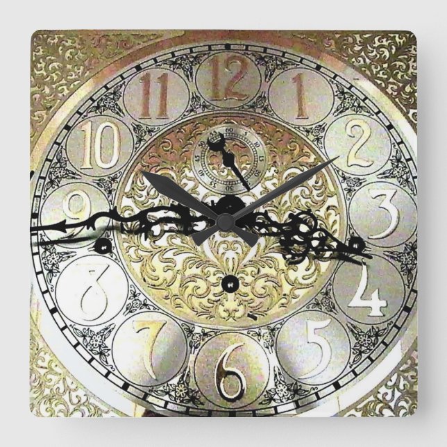 Relógio de Parede Quadrado do Avô (Frente)