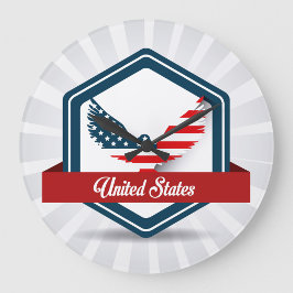 Relógio de Parede Quadrado dos Estados Unidos