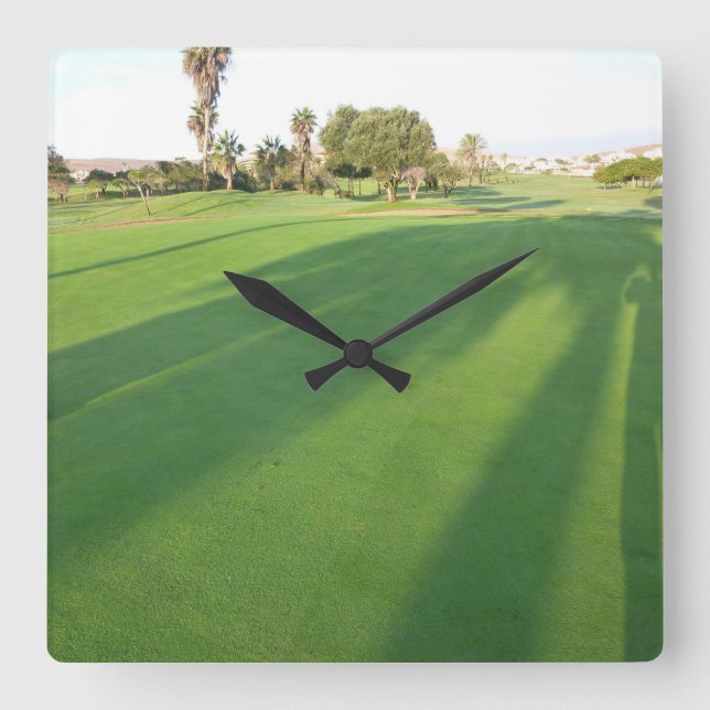 Relógio de Parede Quadrado Golfer's Green HAMbWG (Frente)
