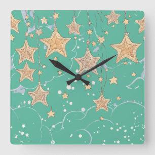Relógio de Parede Quadrado Wish Upon a Star