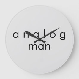 Relógio de Parede Quartz Gray Analog Man Audio