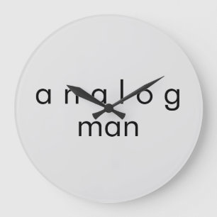 Relógio de Parede Quartz Gray Analog Man Audio