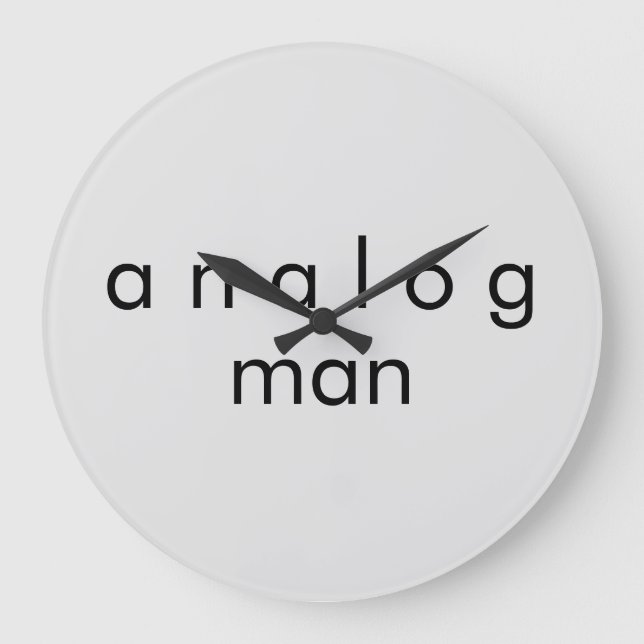 Relógio de Parede Quartz Gray Analog Man Audio (Frente)