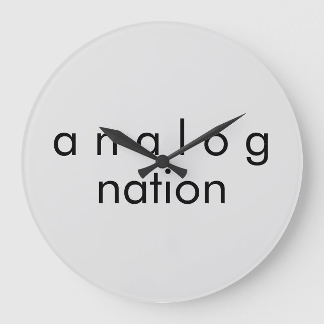 Relógio de Parede Quartz Gray da Analog Nation Aud (Frente)