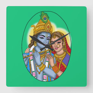 Relógio de Parede Radha Krishna