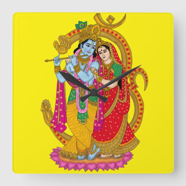 Relógio de Parede Radha Krishna (Frente)