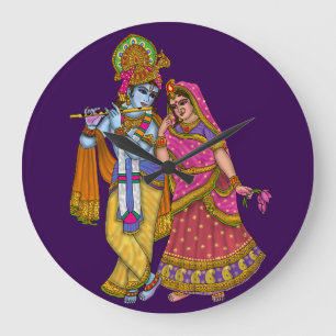Relógio de Parede Radha Krishna