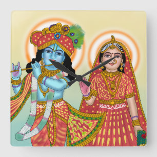 Relógio de Parede Radha Krishna