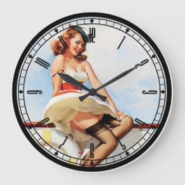Relógio de Parede Rapariga Pin-Up