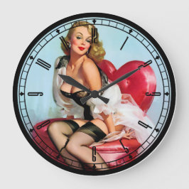 Relógio de Parede Rapariga Pin-Up