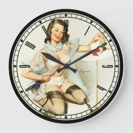 Relógio de Parede Rapariga Pin-Up