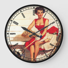 Relógio de Parede Rapariga Pin-Up