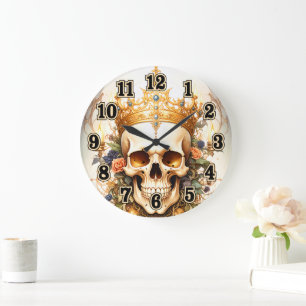 Relógio de Parede Real King Skull