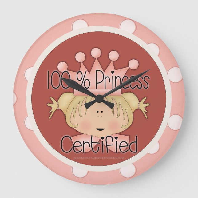 Relógio de Parede Redonda Certificado pela Princes (Frente)