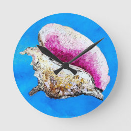 Relógio de Parede Redonda Conch Shell