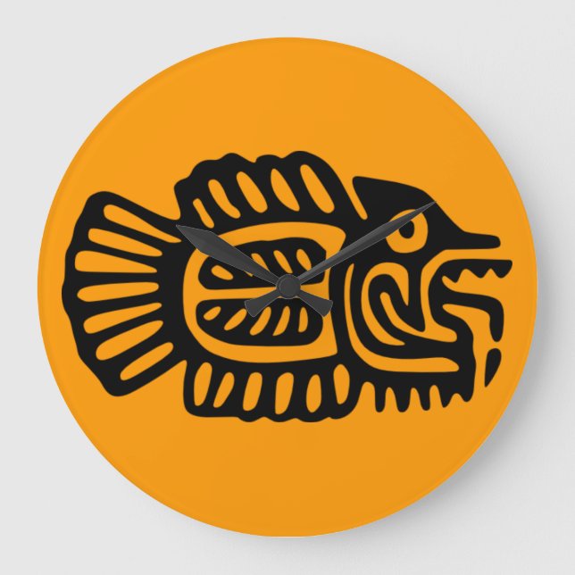 Relógio de Parede Redonda de Peixes do México Anti (Frente)