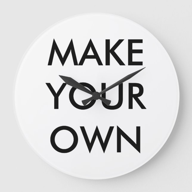 Relógio de parede redonda personalizado grande de  (Frente)