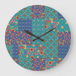Relógio de Parede Redonda Redonda do Faux Nostalgi