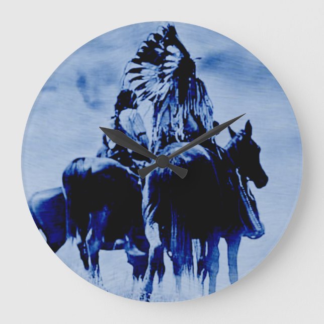 Relógio de Parede Redondo Guerreiros Cheyenne Vint (Frente)