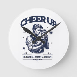 RELÓGIO DE PAREDE REDONDO HOME DECOR DADDY CHEER U