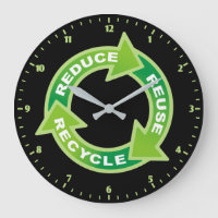 Relógio de Parede Reduzir Reutilizar Reciclar