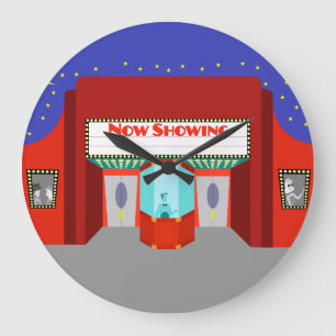 Relógio de Parede Retrô de Cinema em Acríl Round