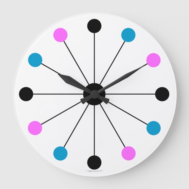 Relógio de Parede Retroativa do Mod 1960s (Frente)