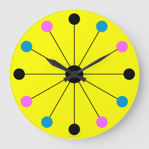 Relógio de Parede Retroativa do Mod 1960s em Amare