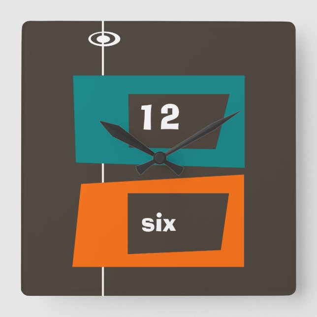 Relógio de Parede Retroativo - Cor de Fundo Alterá (Frente)