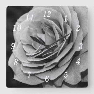 Relógio de Parede Rosa Negra e Branca