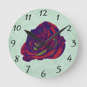 Relógio de Parede rosa vermelha