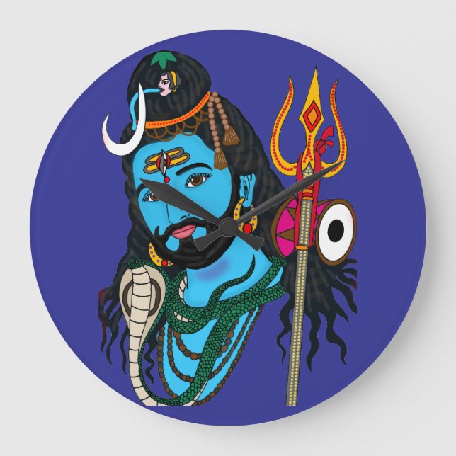 Relógio de Parede Rosto de Shiva (Frente)